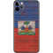 Haiti Flag Dark Wood iPhone 11 Pro Max Skin
