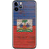 Haiti Flag Dark Wood iPhone 11 Pro Skin