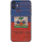 Haiti Flag Dark Wood iPhone 11 Skin