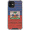 Haiti Flag Dark Wood iPhone 12 Clear Case