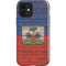 Haiti Flag Dark Wood iPhone 12 Impact Case