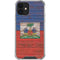 Haiti Flag Dark Wood iPhone 12 Mini Clear Case