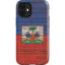 Haiti Flag Dark Wood iPhone 12 Mini Impact Case