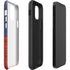 Haiti Flag Dark Wood iPhone 12 Mini Impact Case
