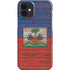 Haiti Flag Dark Wood iPhone 12 Mini Lite Case
