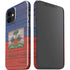 Haiti Flag Dark Wood iPhone 12 Mini Lite Case
