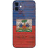 Haiti Flag Dark Wood iPhone 12 Mini Skin