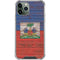 Haiti Flag Dark Wood iPhone 12 Pro Max Clear Case