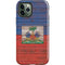 Haiti Flag Dark Wood iPhone 12 Pro Max Impact Case