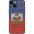 Haiti Flag Dark Wood iPhone 13 Mini Skin