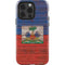Haiti Flag Dark Wood iPhone 13 Pro Impact Case