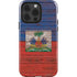 Haiti Flag Dark Wood iPhone 13 Pro Impact Case