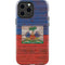 Haiti Flag Dark Wood iPhone 13 Pro Max Impact Case