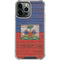 Haiti Flag Dark Wood iPhone 14 Pro Max Clear Case