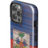 Haiti Flag Dark Wood iPhone 14 Pro Max Impact Case
