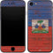 Haiti Flag Dark Wood iPhone 8 Skin