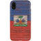 Haiti Flag Dark Wood iPhone XR Pro Case