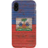 Haiti Flag Dark Wood iPhone XR Pro Case