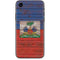 Haiti Flag Dark Wood iPhone XR Skin