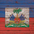 Haiti Flag Dark Wood iPhone XR Skin