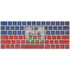 Haiti Flag Dark Wood Magic Keyboard Skin