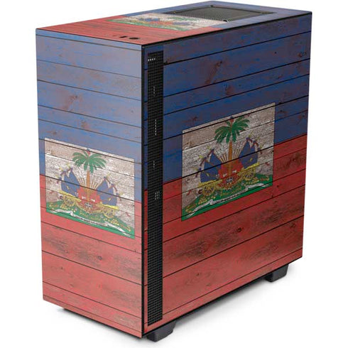 Haiti Flag Dark Wood NZXT H510 Compact ATX Mid-Tower Case Skin