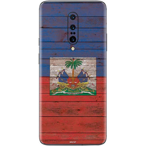 Haiti Flag Dark Wood OnePlus 7 Pro Skin