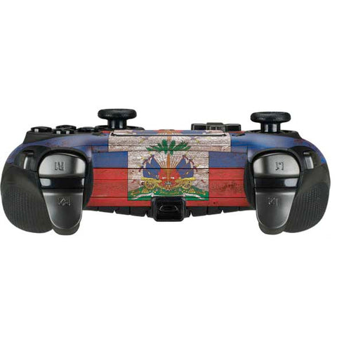Haiti Flag Dark Wood PlayStation Scuf Vantage 2 Controller Skin