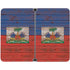 Haiti Flag Dark Wood Surface Duo Skin