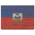 Haiti Flag Dark Wood Surface Laptop 2 Skin
