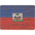 Haiti Flag Dark Wood Surface Laptop Studio Skin