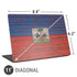 Haiti Flag Dark Wood Universal Laptop 11in (8.8 x 6.2in) Skin