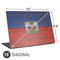 Haiti Flag Dark Wood Universal Laptop 16in (13 x 9.4in) Skin