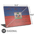 Haiti Flag Dark Wood Universal Laptop 18in (14.6 x 10.6in) Skin