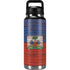 Haiti Flag Dark Wood YETI Rambler 36oz Bottle Skin