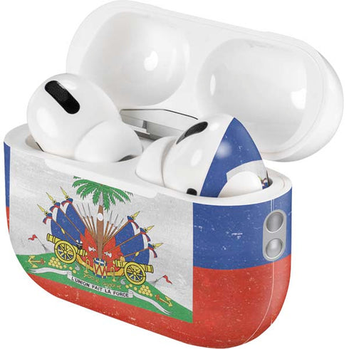 Haiti Flag Distressed AirPods Pro 2nd Gen Skin