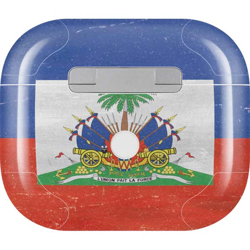 Haiti Flag Distressed Apple AirPods (3rd Gen 2021) Skin