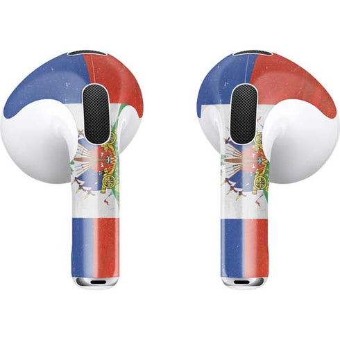 Haiti Flag Distressed Apple AirPods (3rd Gen 2021) Skin