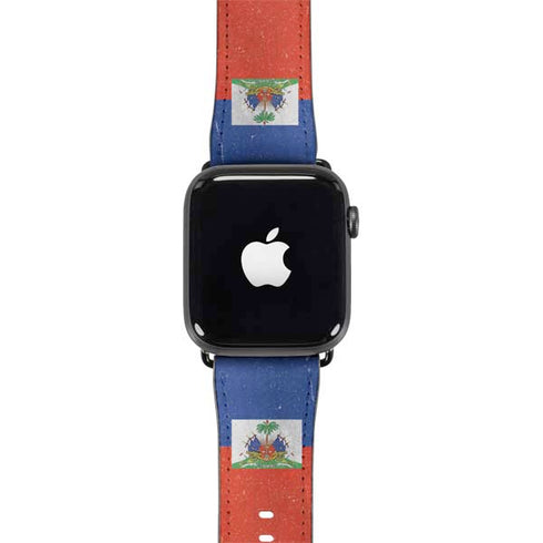 Haiti Flag Distressed Apple Watch Band 38-40mm