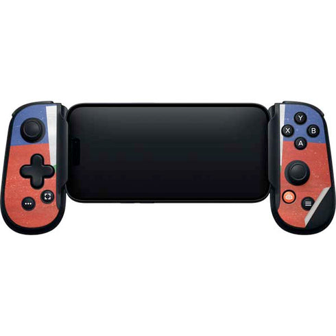 Haiti Flag Distressed Backbone One for iPhone Game Controller Skin
