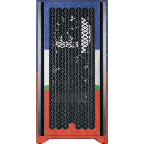 Haiti Flag Distressed Corsair 4000D Tempered Glass Mid-Tower ATX Case Skin