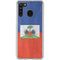 Haiti Flag Distressed Galaxy A21 Clear Case