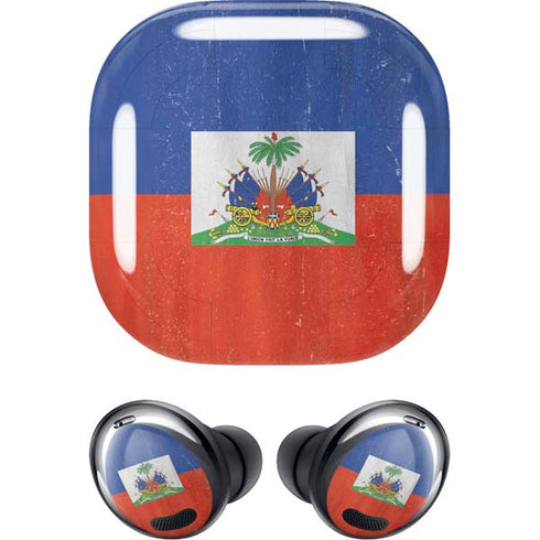 Haiti Flag Distressed Galaxy Buds Pro Skin
