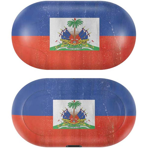 Haiti Flag Distressed Galaxy Buds Skin