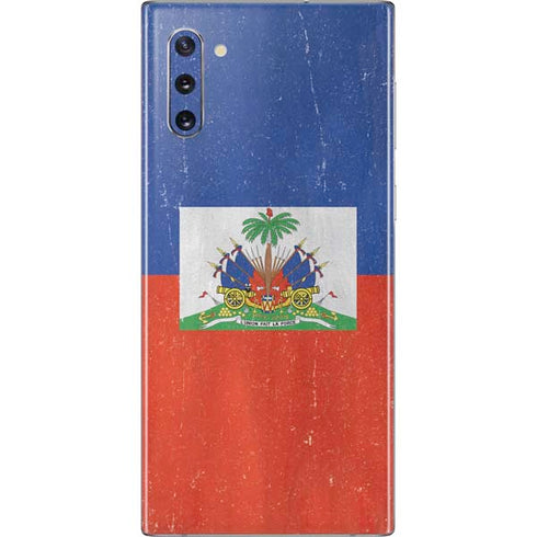 Haiti Flag Distressed Galaxy Note 10 Skin