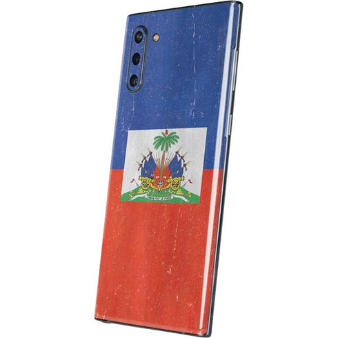 Haiti Flag Distressed Galaxy Note 10 Skin