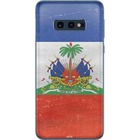 Haiti Flag Distressed Galaxy S10e Skin