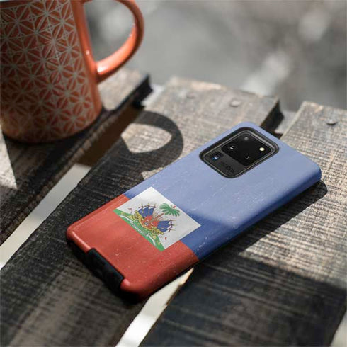 Haiti Flag Distressed Galaxy S20 Ultra 5G Pro Case
