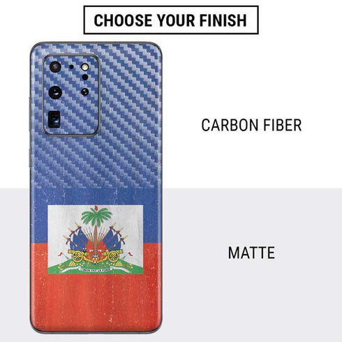 Haiti Flag Distressed Galaxy S20 Ultra 5G Skin
