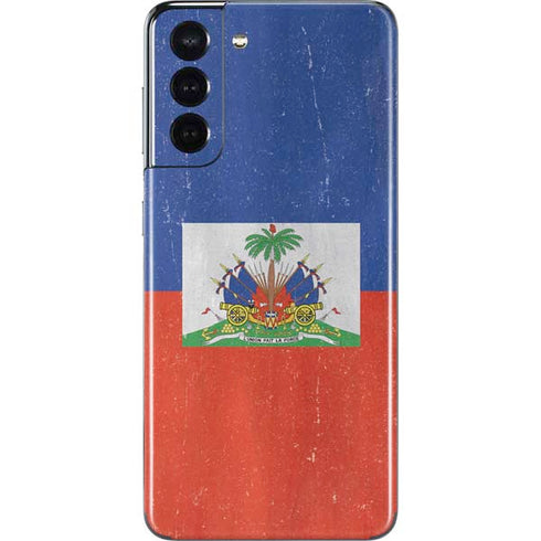Haiti Flag Distressed Galaxy S21 5G Skin